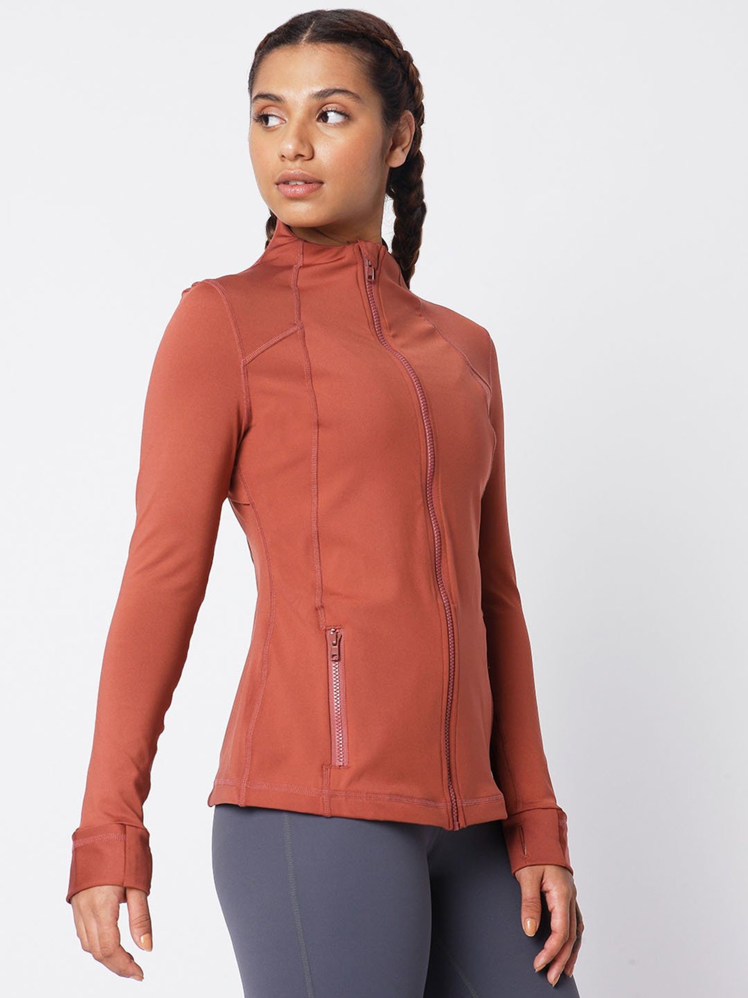 SILVERTRAQ Rust Relaxed Fit Sports Jacket