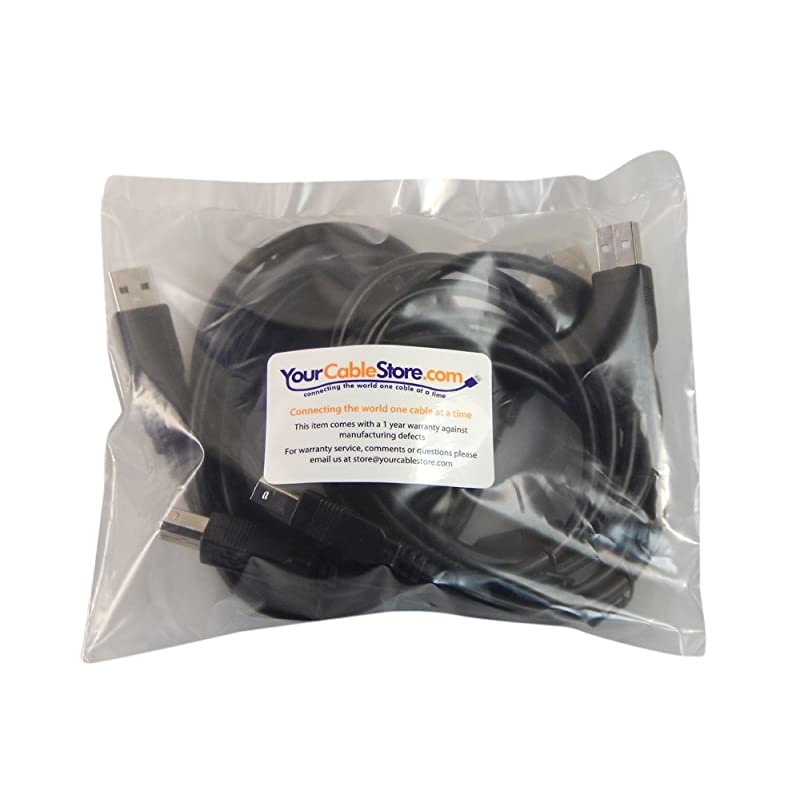 Store Five Pack Black 3 Foot USB 20 Male A to Male B PrinterScanner Cables