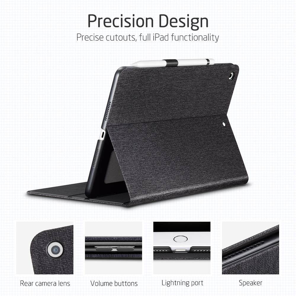 ESR Urban Premium Folio Case Specially Designed for iPad Air 3 10.5 2019,[with Pencil Holder] Book Cover Design Multi-Angle Viewing Stand,Auto Sleep/Wake for iPad Air (3rd Gen) 2019,Charcoal