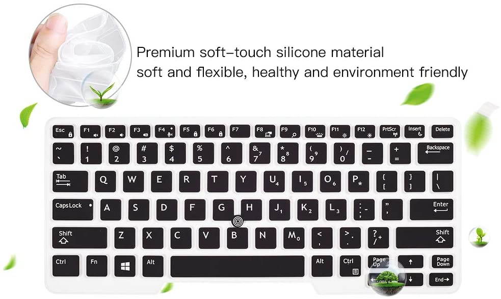 Dell Latitude Keyboard Cover for Dell Latitude E7450 E7470 E5470 E7480 E5450 5480 5490 7490, Dell 3340 E3340 Laptop Silicone Keyboard Skin Keyboard Protector, Gradual Purple (US Layout, with Pointing)