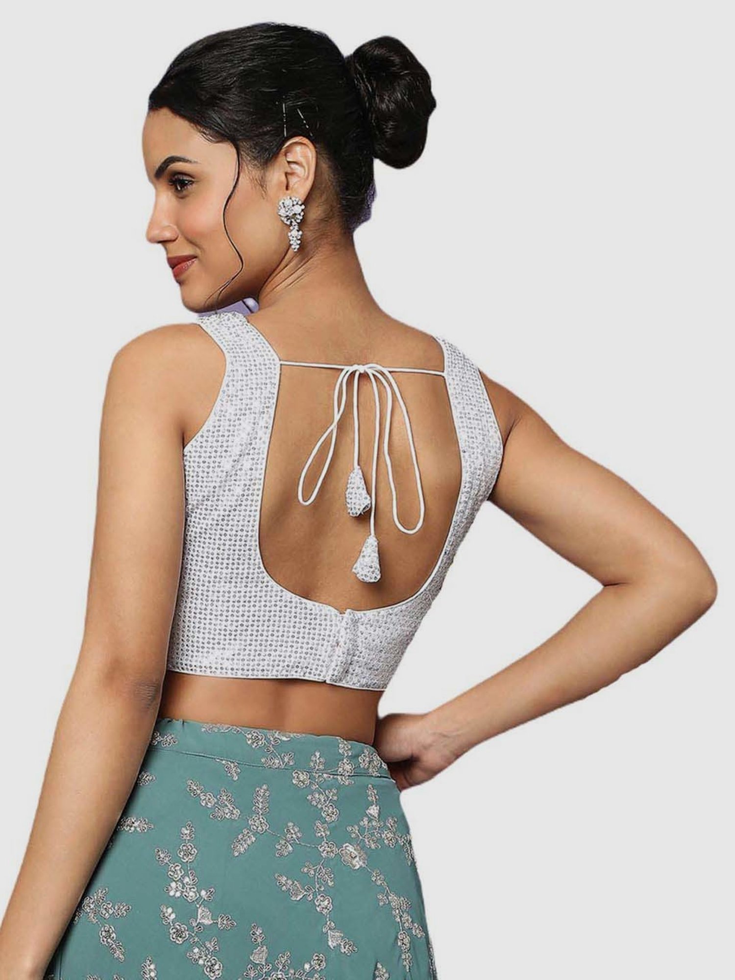 Salwar Studio Red Textured Blouse