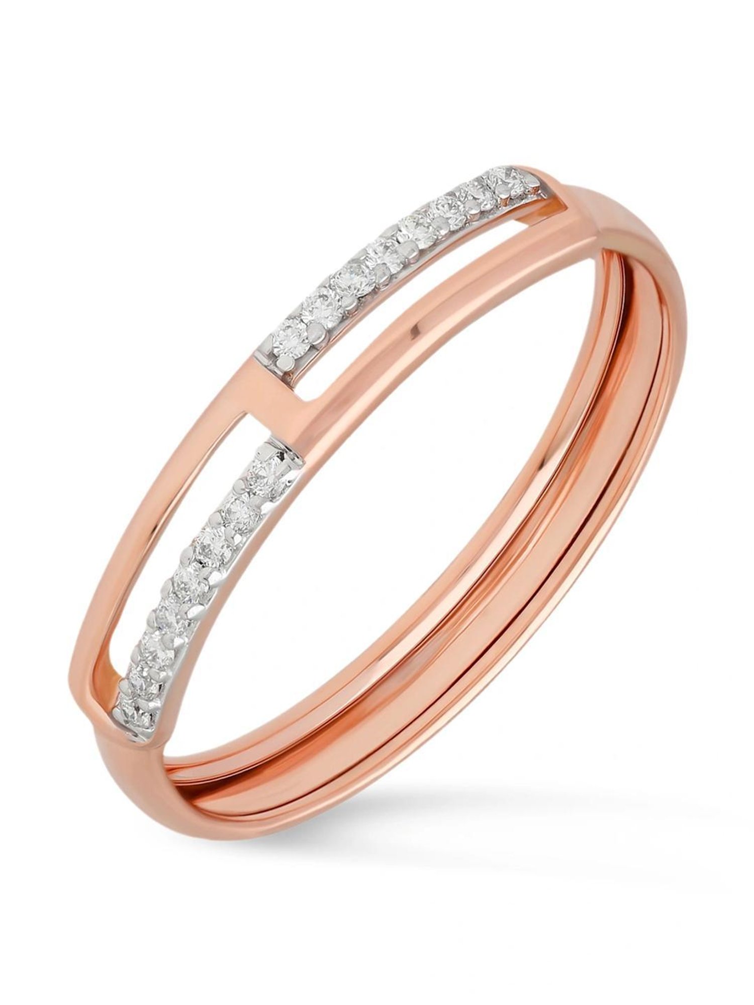 Malabar Gold and Diamonds 18k IGI Certified Diamond Rose Gold Ring for Women