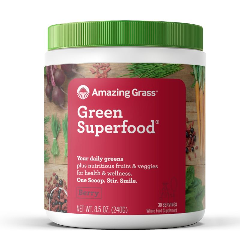 Amazing Grass Green Superfood Vegan Powder - Berry - 8.5oz