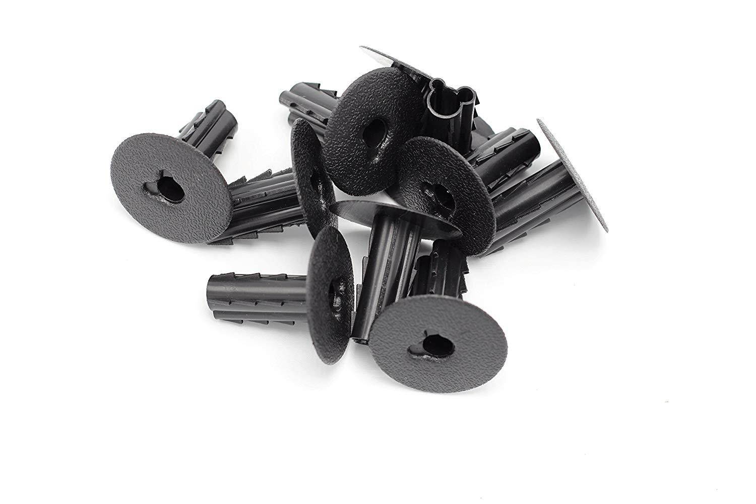 Black Single Feed Through Bushing For Coax Coaxial Cable RG6 | 10 Pack