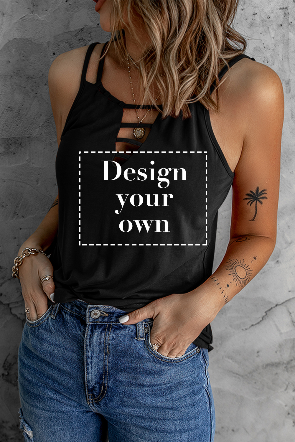 Blank Sweatshirt - Black Plaid Leopard Print Patchwork Long Sleeve Top Customized