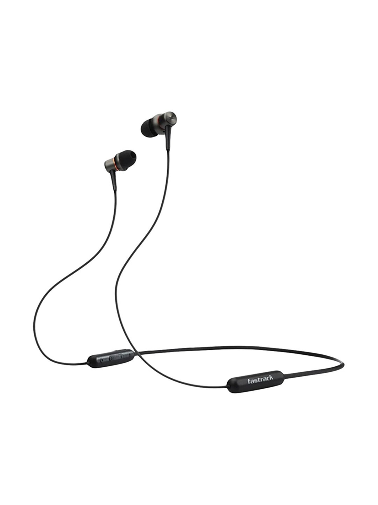 Fastrack Reflex Tunes FB2 FB2BKB01 Wireless Bluetooth Neckband with Mic (Black and Orange)