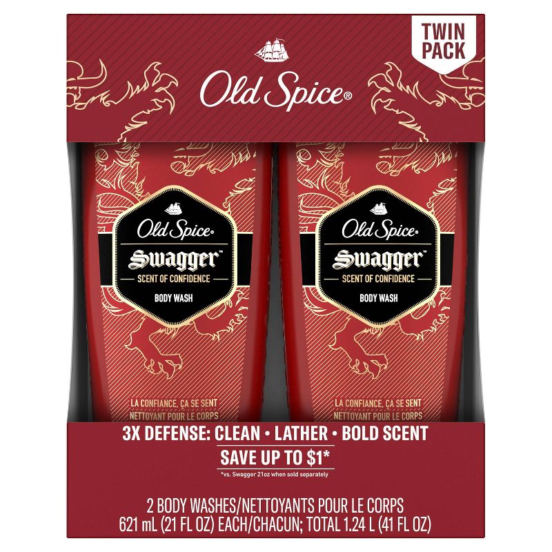 Old Spice Swagger Scent of Confidence Men's Body Wash Twin Pack - 21oz/2pk