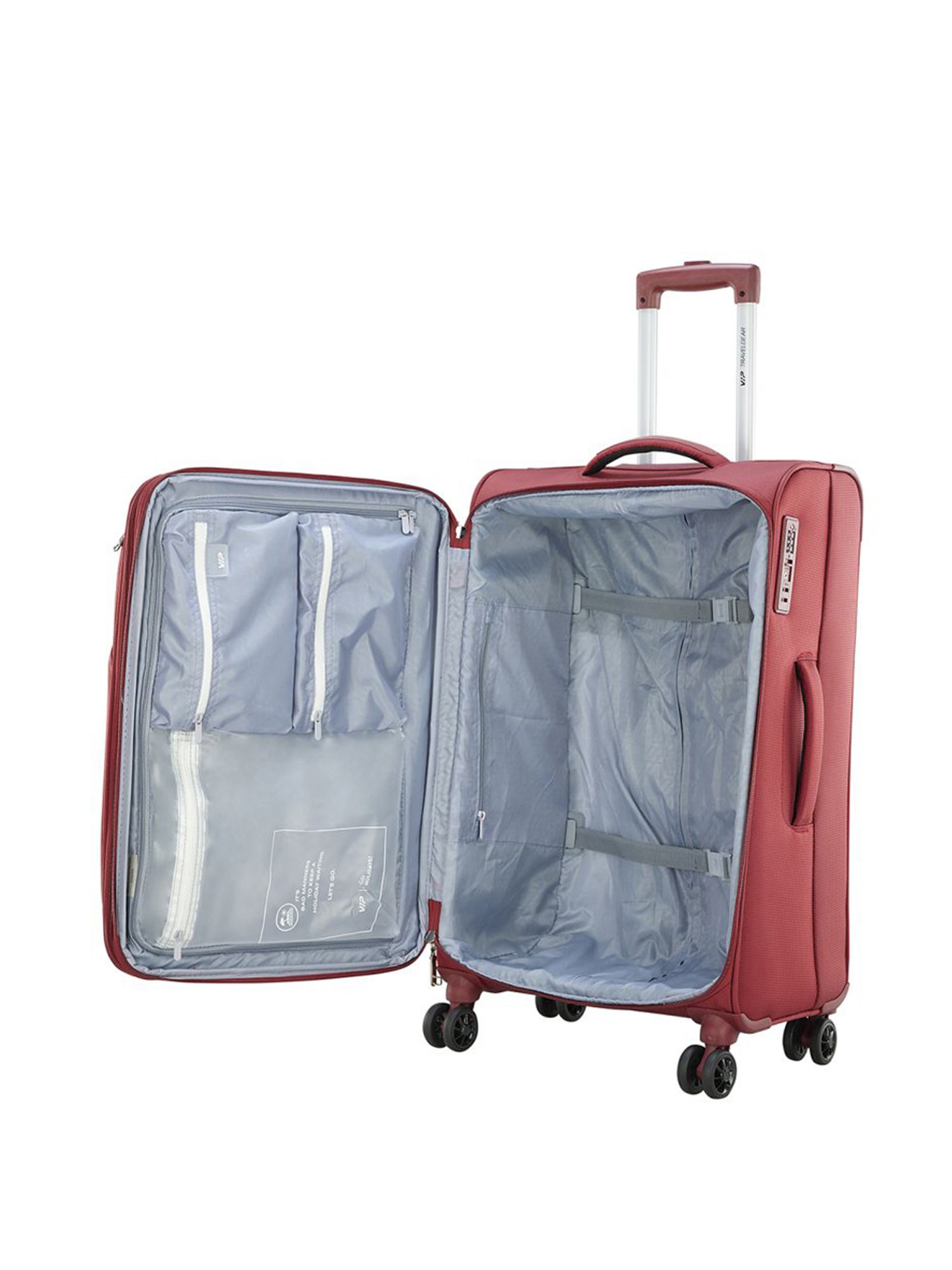 VIP Ultimus Red Solid Soft Medium Trolley Bag - 30 cm