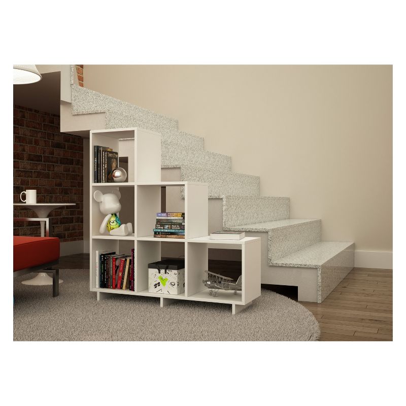 Cascavel 38.58" Stair Cubbies White - Manhattan Comfort