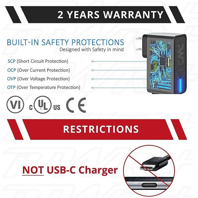 Pwr UL Listed Rapid 2.1A for Ultimate-Ears-Boom-2 Charger-AC-Adapter UE-Mini-Boom MegaBoom-ROLL-2 WonderBoom-Blast-MegaBlast Wireless Portable Speaker Compatible Power Supply Extra Long 6.5 Ft Cord