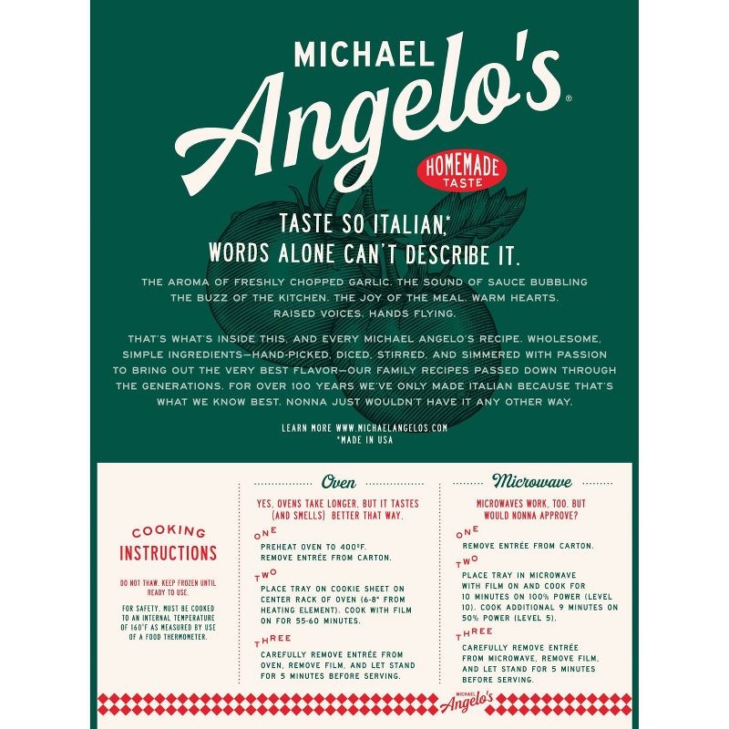 Michael Angelo's Frozen Lasagna with Meat Sauce - 32oz
