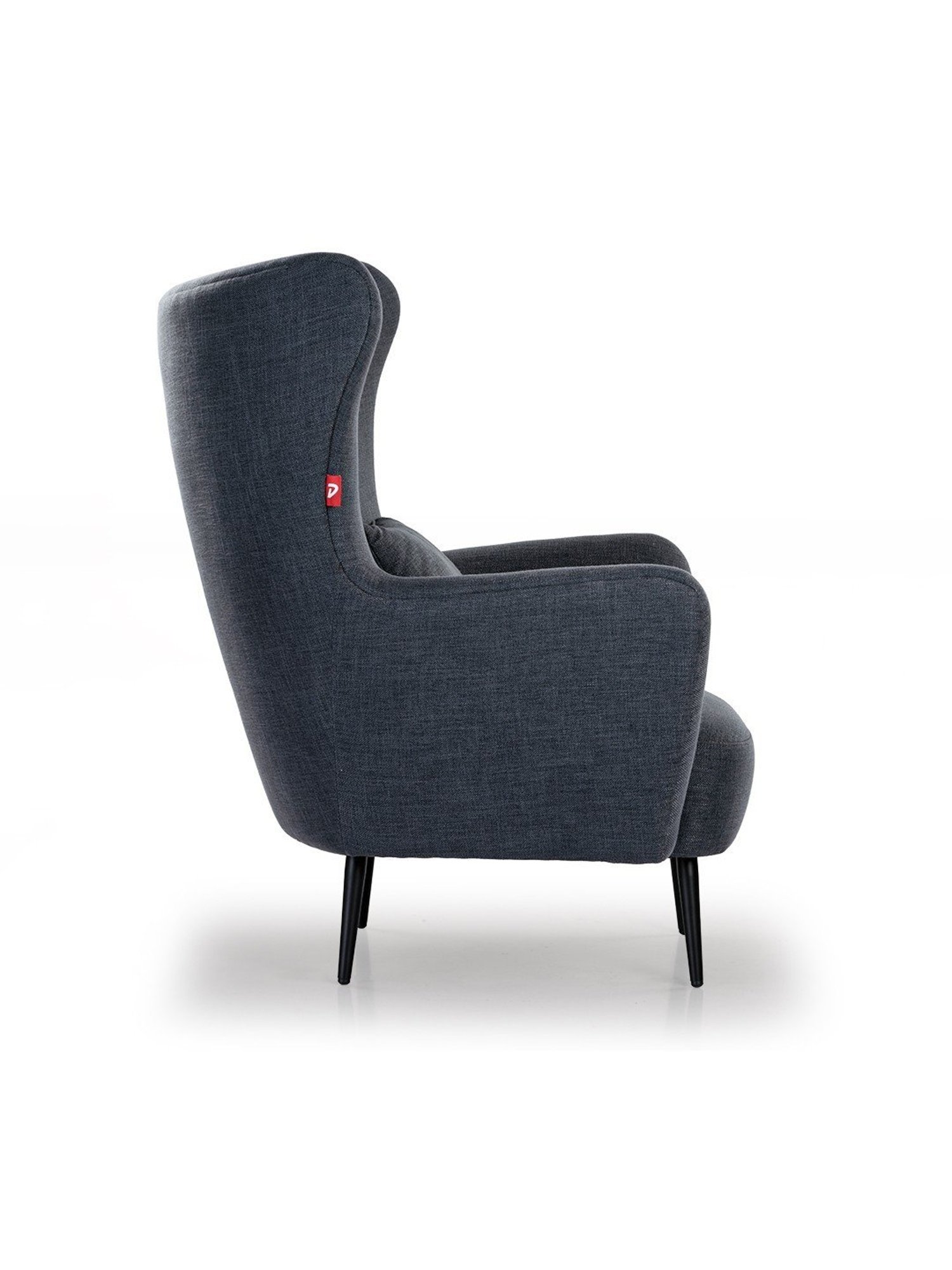 Durian Lindsey Blue & Black Fabric Lounge Chairs