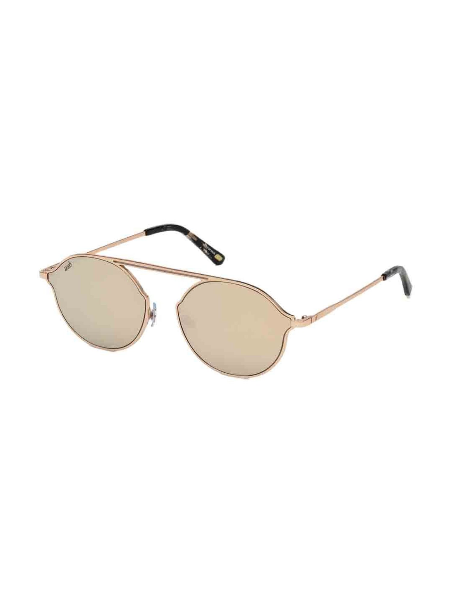 Web Eyewear Brown Pilot Unisex Sunglasses Designed in Italy