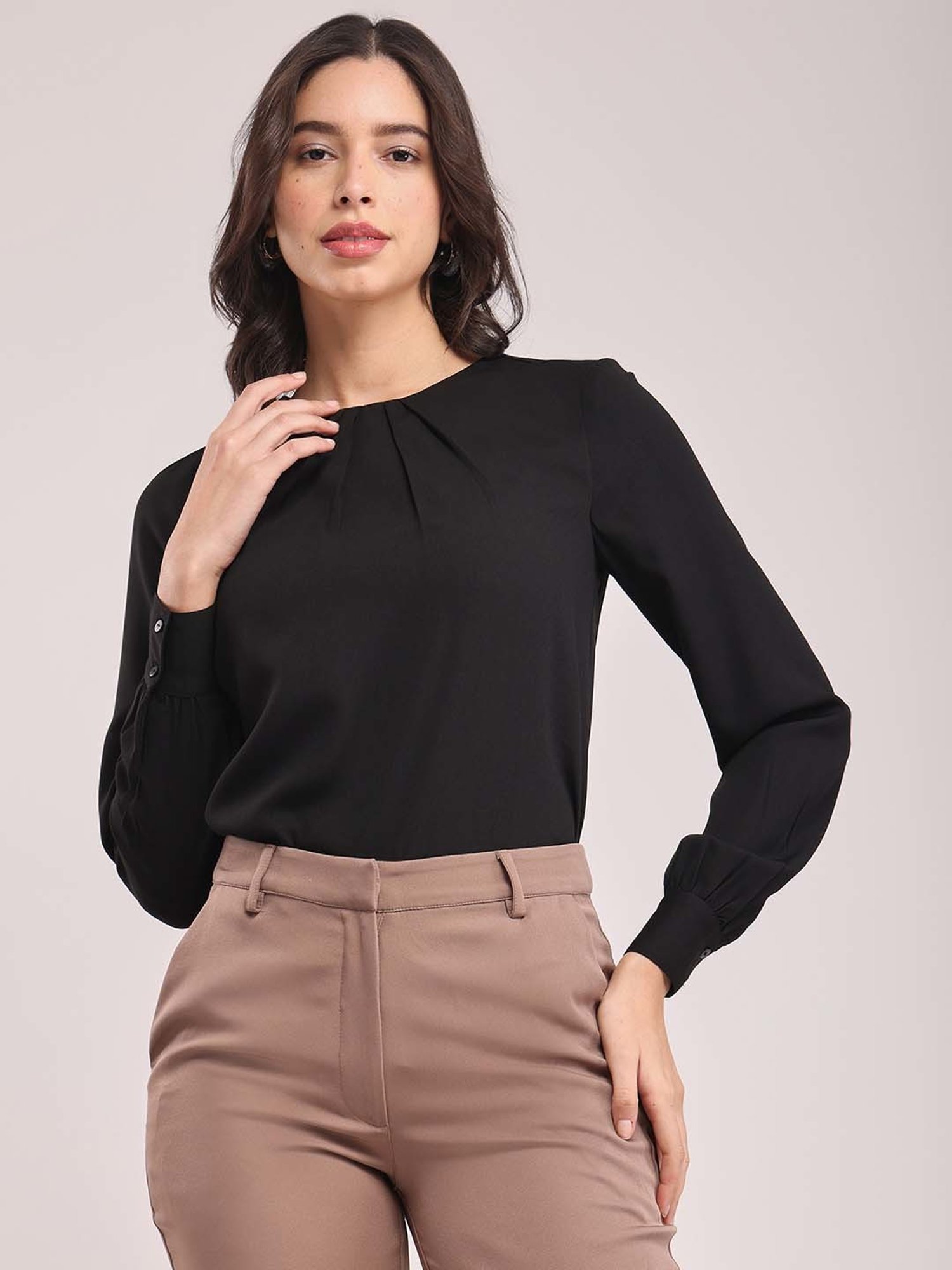 Fablestreet Black Relaxed Fit Top