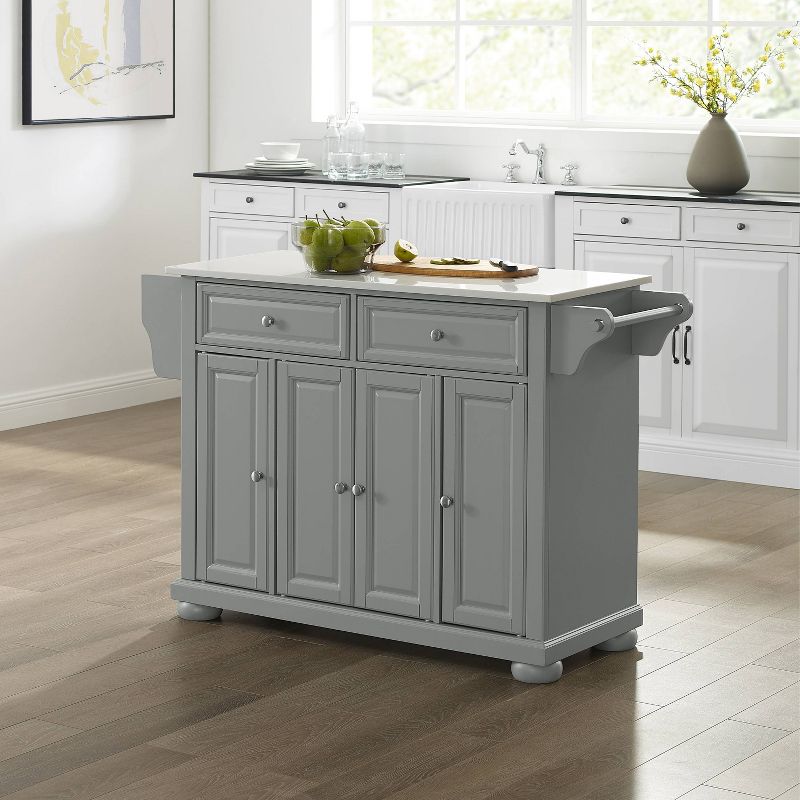 Alexandria Granite Top Kitchen Island/Cart Gray - Crosley