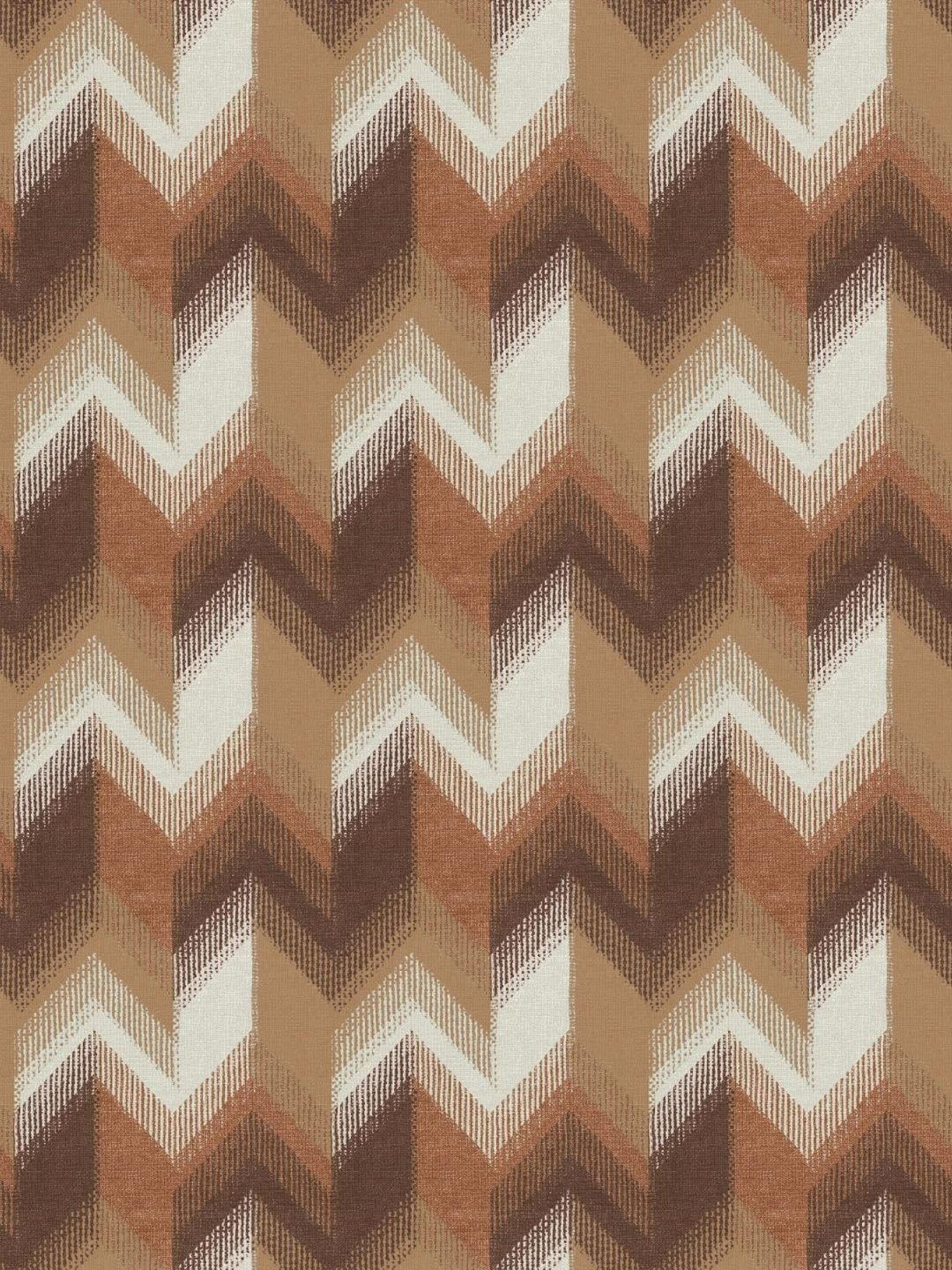 SPACES DRAPE STORY Boho Digital Print Brown Polyester 5 ft Window Curtains - Set of 2