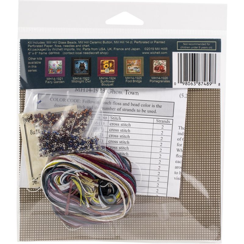 Mill Hill Buttons & Beads Counted Cross Stitch Kit 5"X5"-Ghost Town (14 Count)