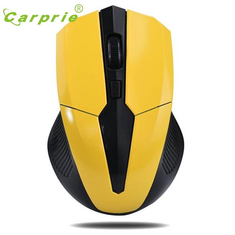 CARPRIE Yellow 2.4GHz Optical Gaming Mouse Cordless USB Receiver PC Computer Wireless Mouse for Laptop