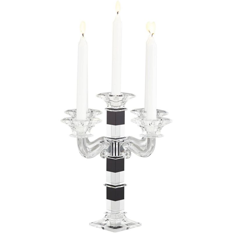 Dahlia Studios Crystal Black Taper Candle Holder