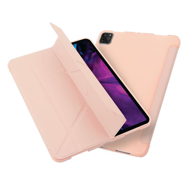 Insten - Tablet Case for iPad Pro 11" 2020, Multifold Stand, Magnetic Cover Auto Sleep/Wake, Pencil Charging, Light Pink