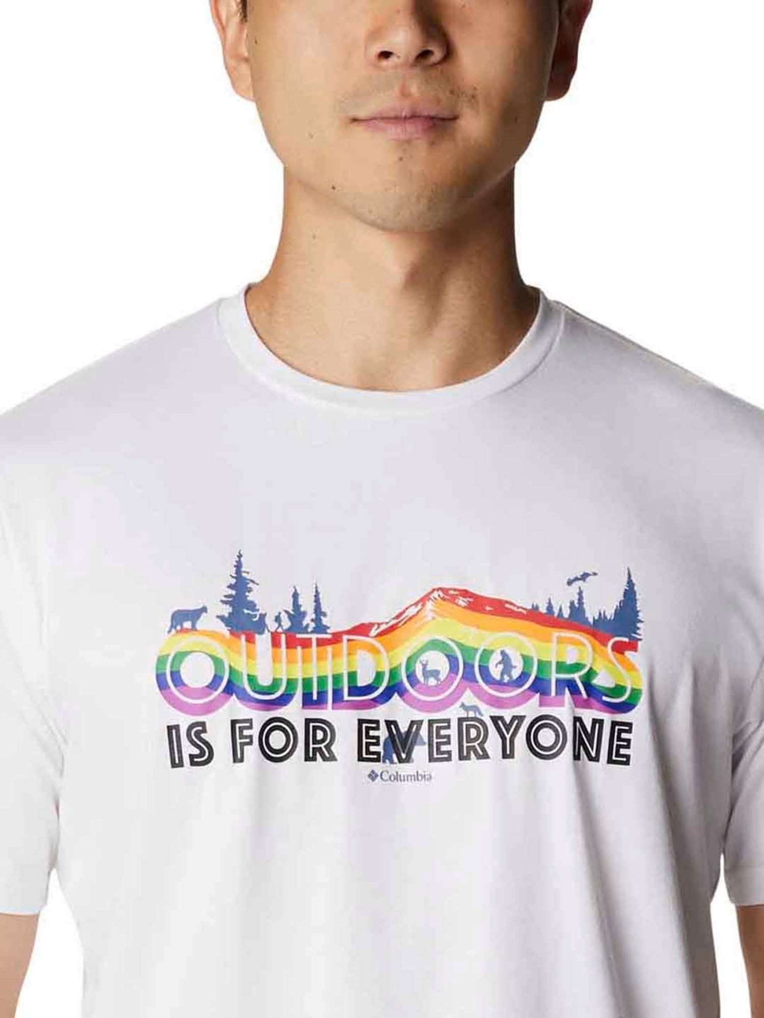 Columbia Men White Sun Trek Short Sleeve Graphic Tee