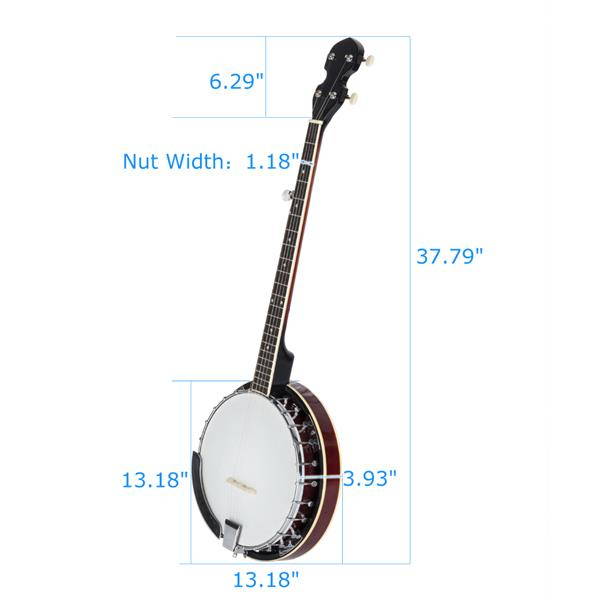 5-String Banjo,Top Grade Exquisite Professional Wood Metal,With Allen Wrench,Screwdriver Tools