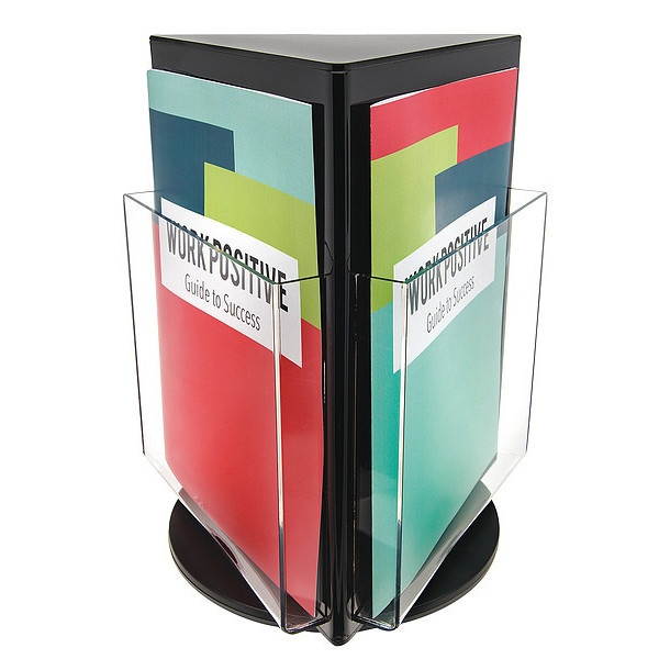 DEFLECTO 592804GR Rotary Magazine Holder