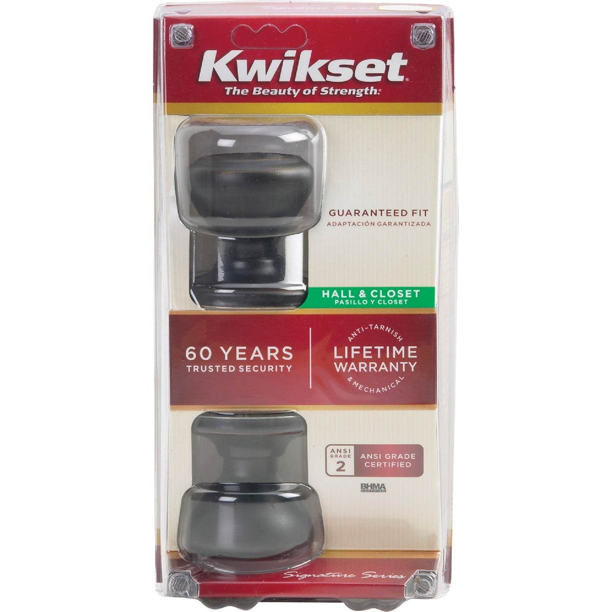 Kwikset Signature Series Venetian Bronze Hall & Closet Door Knob 720CN 11P CP