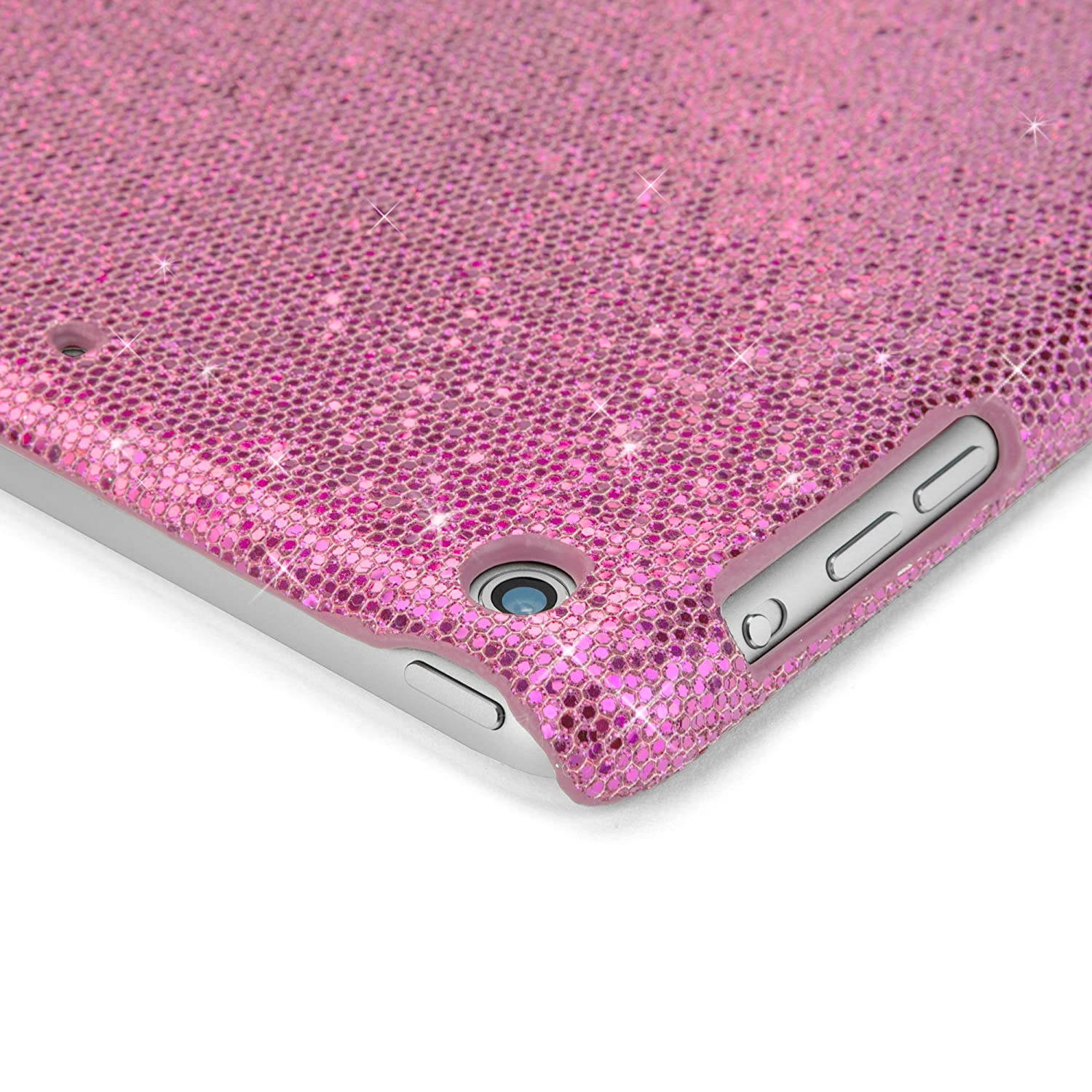 iPad Mini 3 Case, BoxWave [Glamour & Glitz Case] Slim, Snap-On Glitter Cover for Apple iPad Mini 3, with Retina Display - Princess Pink