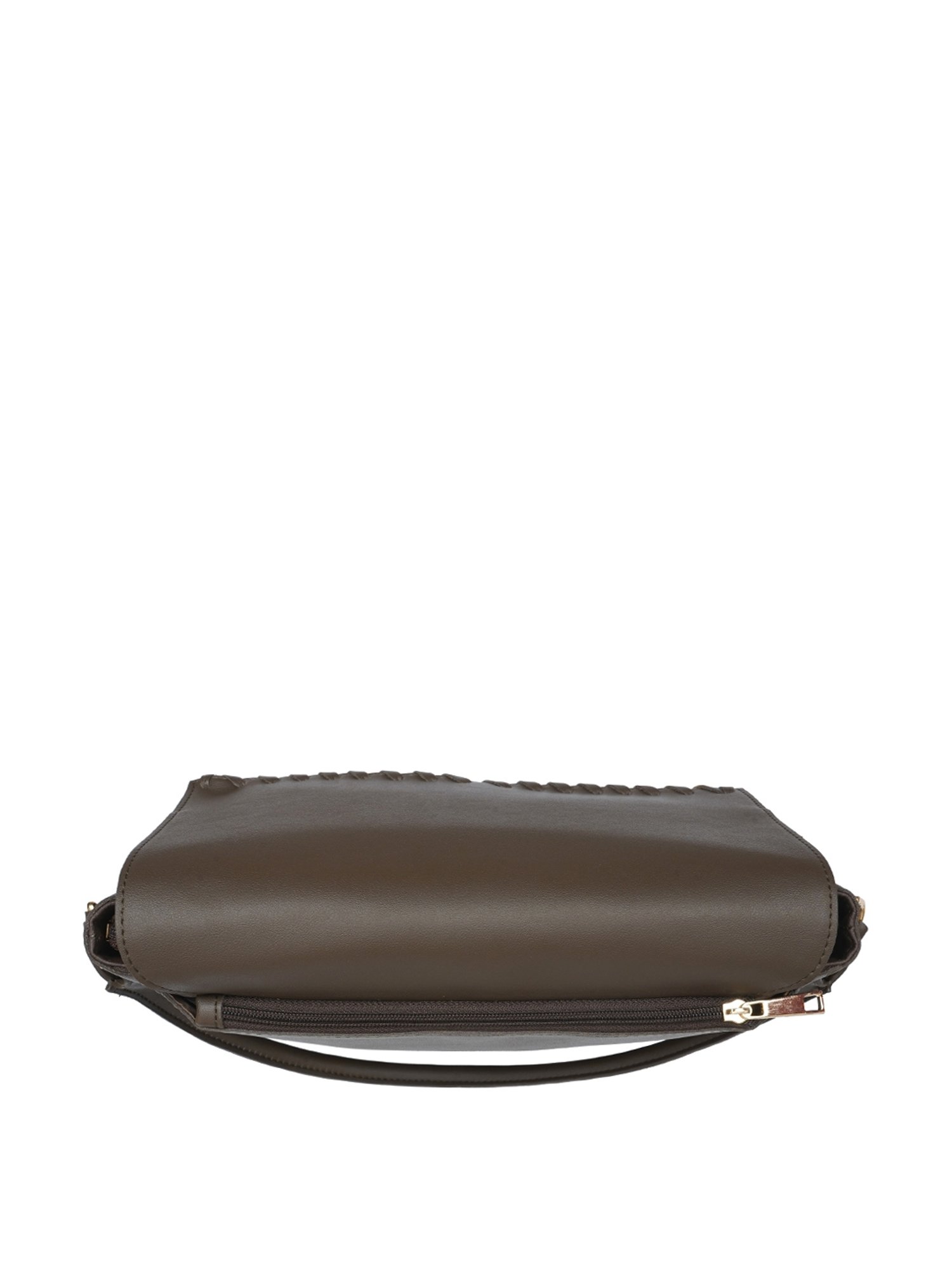 Baggit Petter Dark Brown Solid Medium Handbag