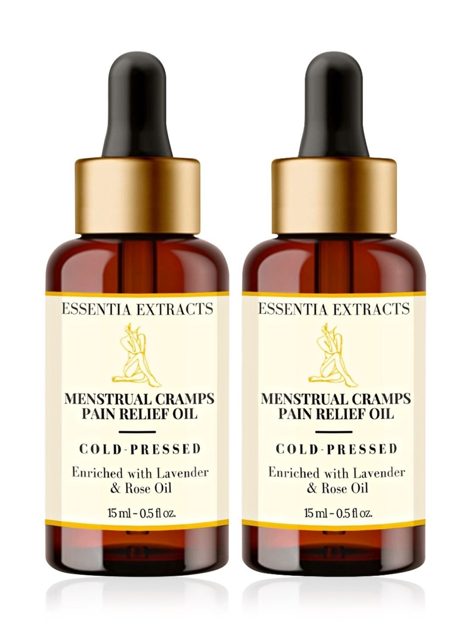 Essentia Extracts Menstrual Cramps Pain Relief Oil (Pack of 2) - 30 ml