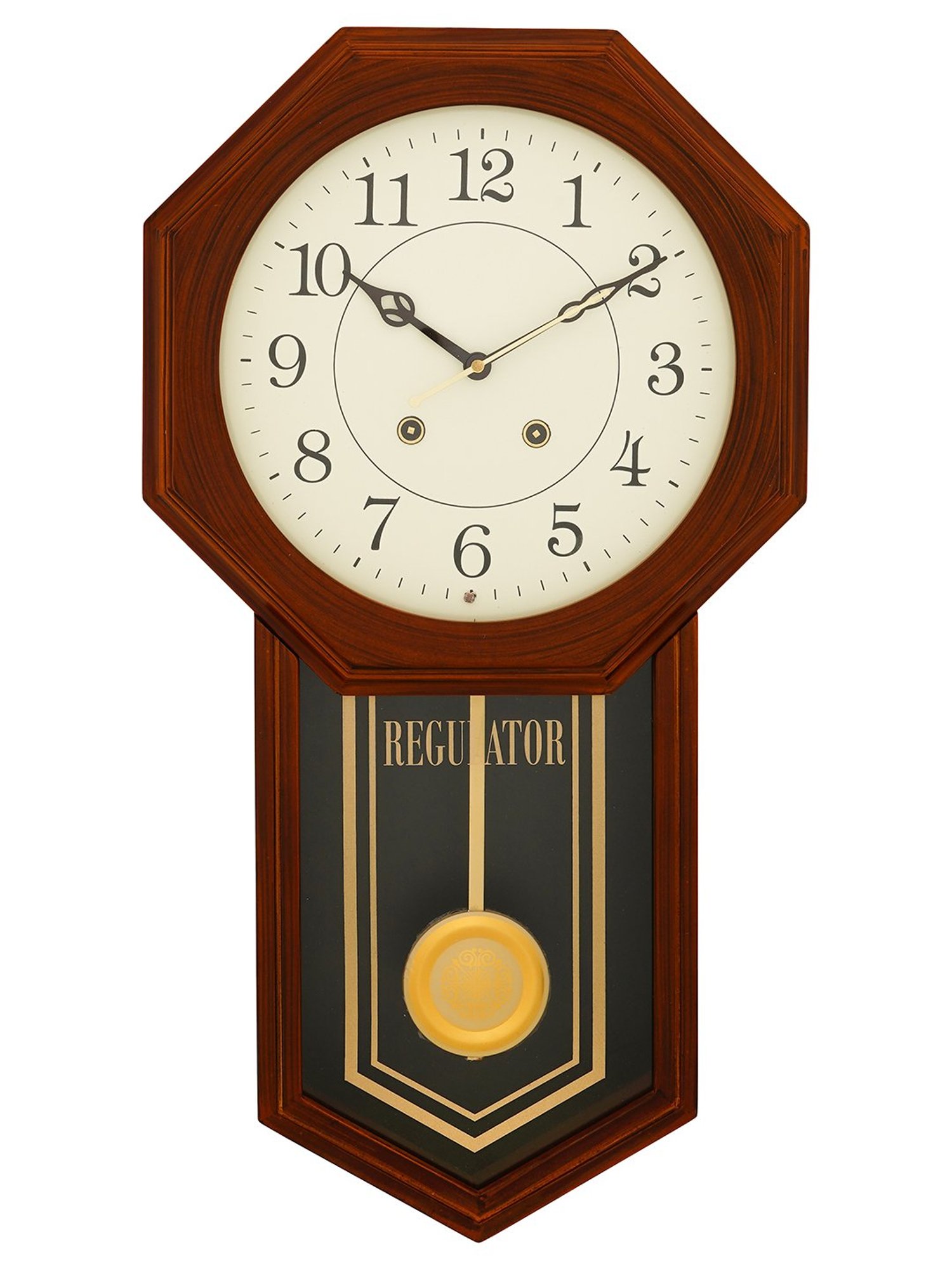 CHRONIKLE Vertical Brown Wood Wall Clock