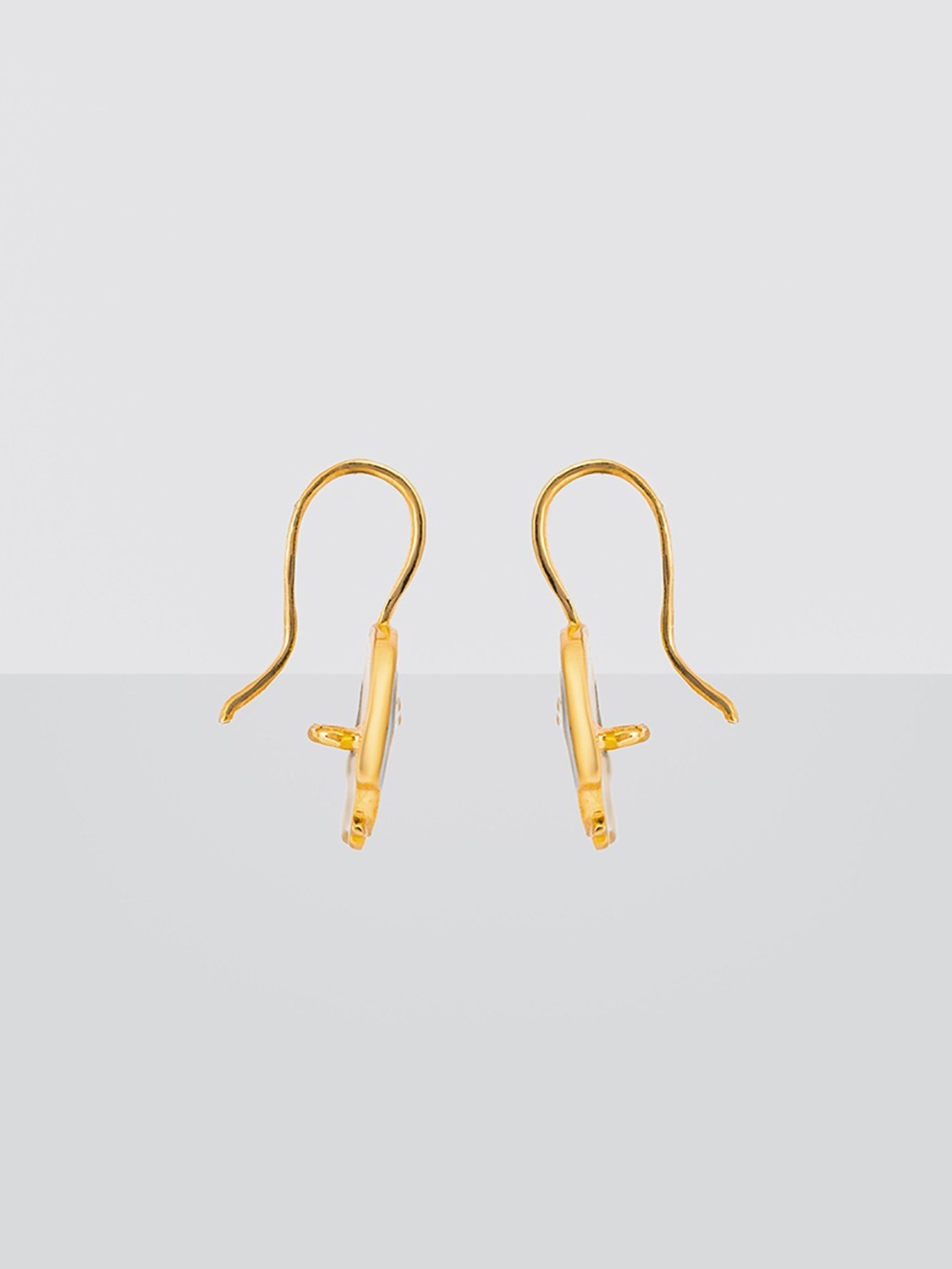 P.N.Gadgil Jewellers 22k Yellow Gold Snowy Penguin Drop Earrings