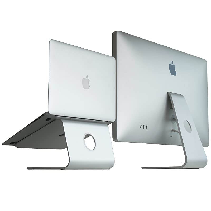mStand360 Laptop Stand with Swivel Base Silver Patented 10036