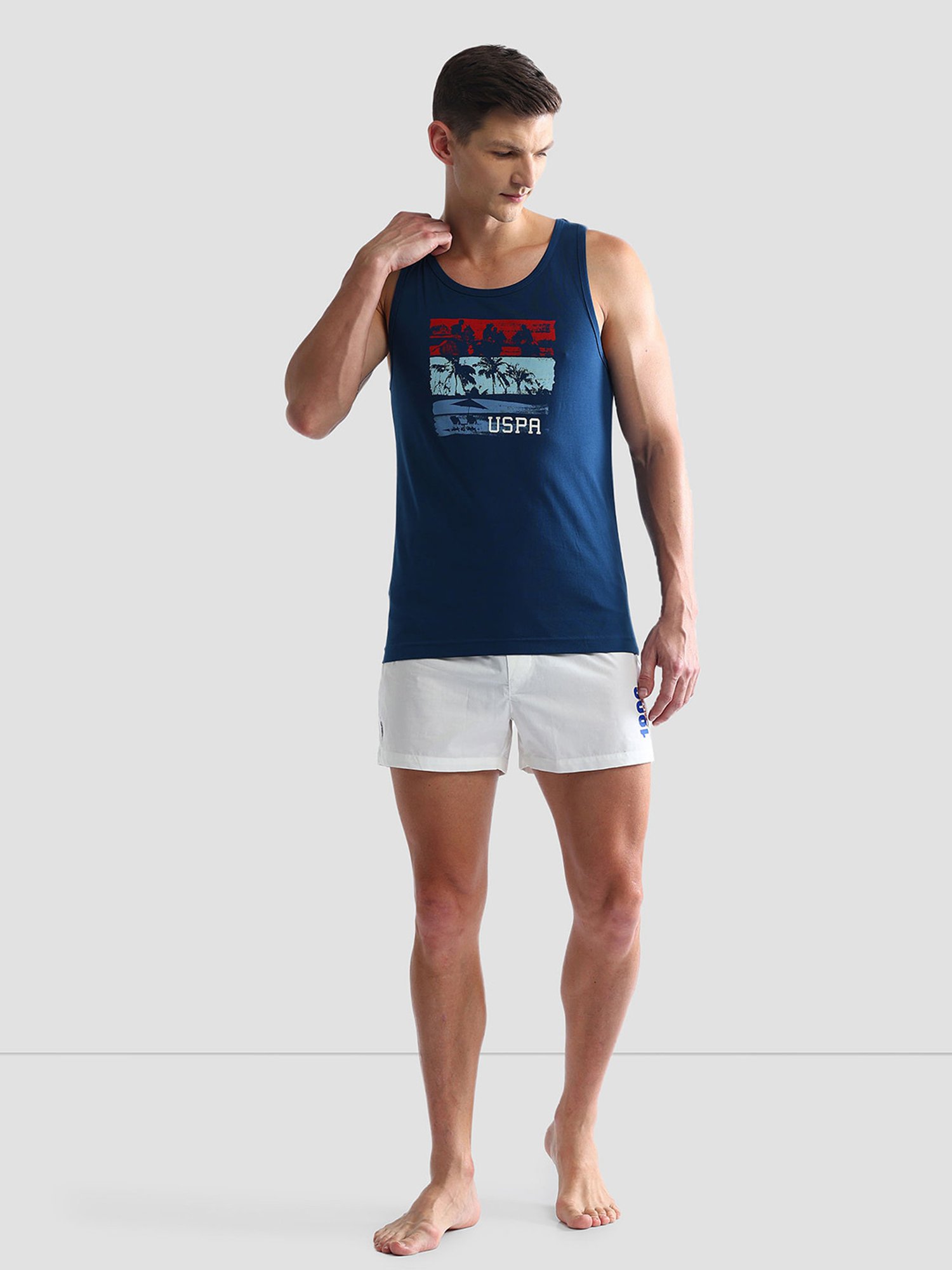 U.S. Polo Assn. Blue Regular Fit Vest