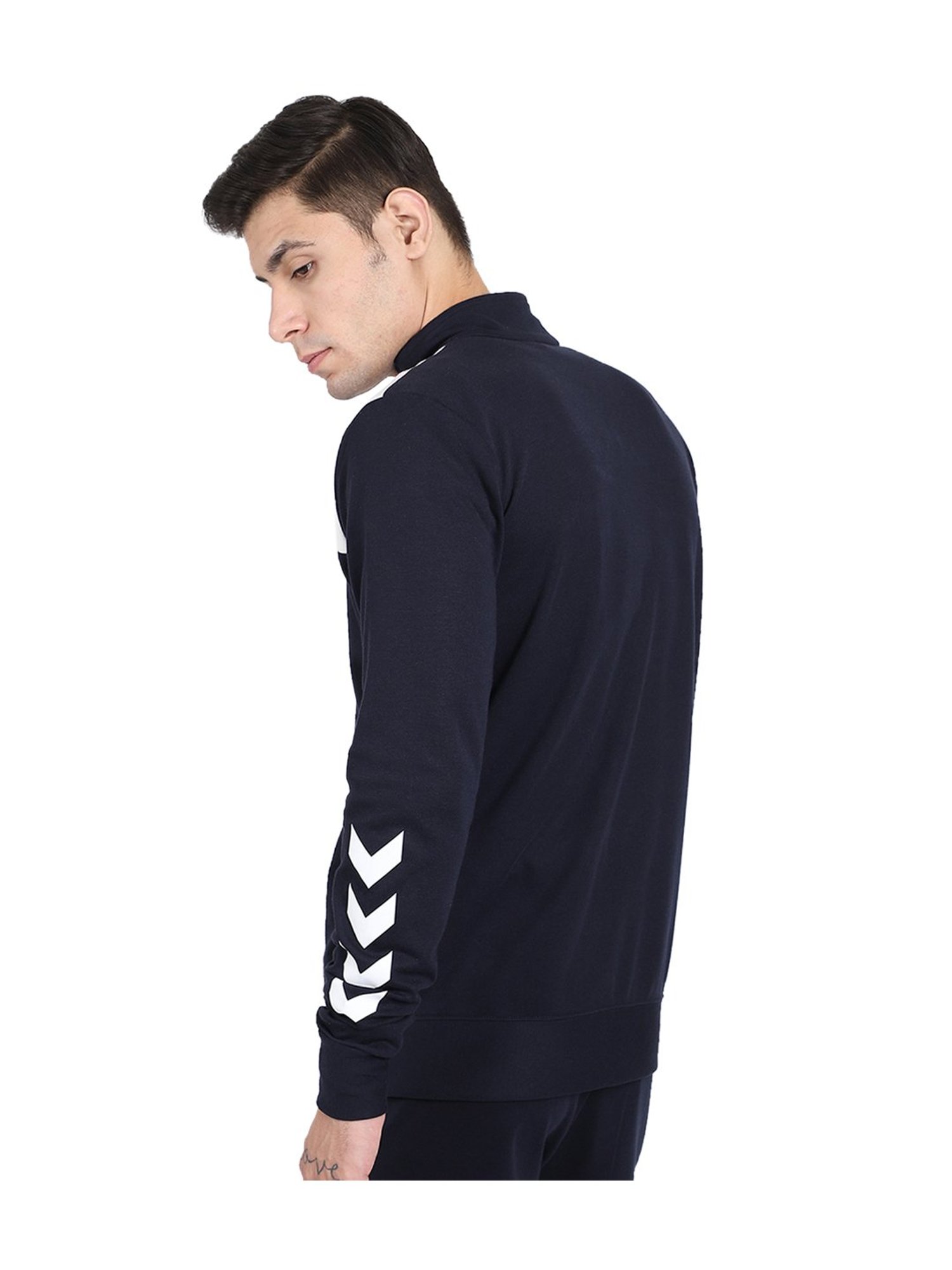 Hummel Navy Regular Fit Cotton Jacket
