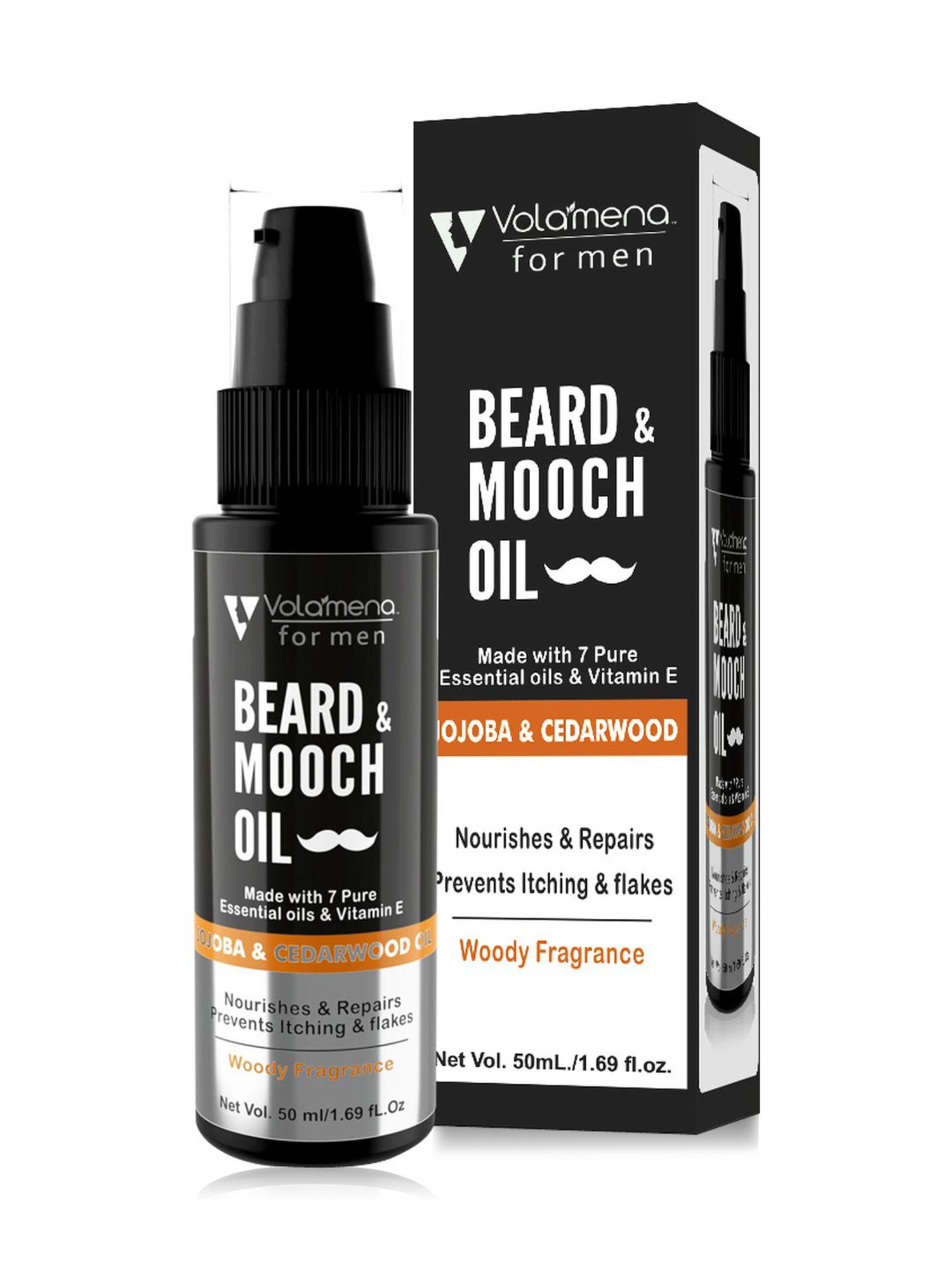 Volamena Beard & Mooch Oil Jojoba And Cedarwood Oil - 50 ml