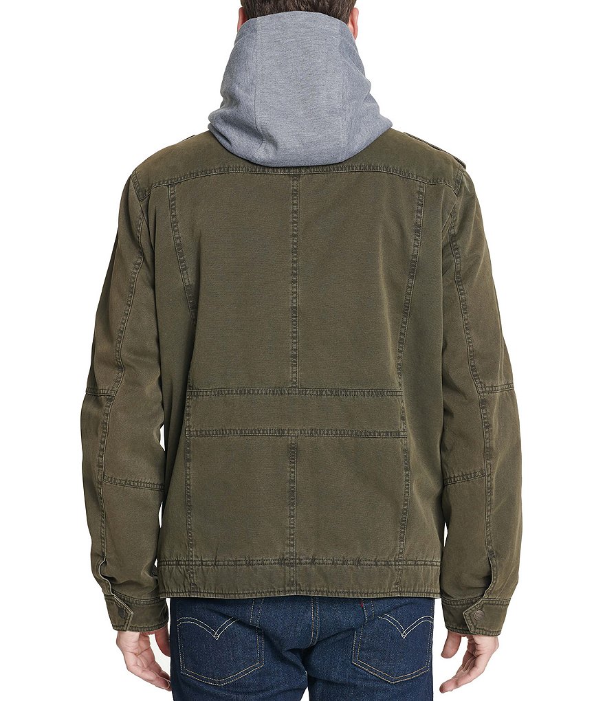 Levi's&reg; Twill Hooded Military Trucker Jacket