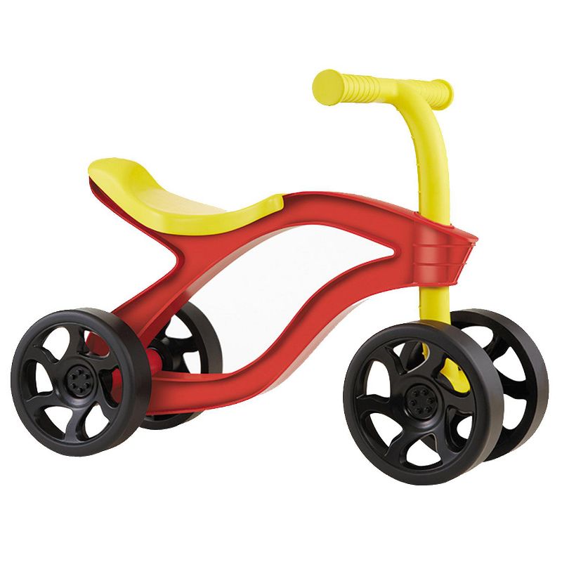 Little Tikes Scooteroo 4 Wheel Toddler Indoor Outdoor Ride On Toy Bike, Red/Yellow
