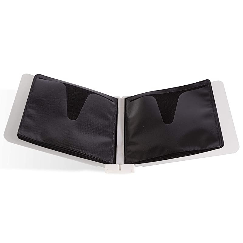 Polypropylene Sleeve Disc Organizer Stack amp Lock Categorize CDs in 4 ColorCoded Binders for 96 Discs Total in White PN96635495