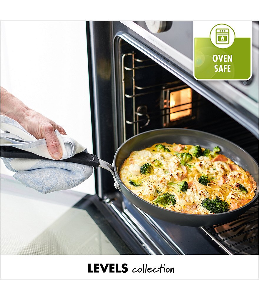 GreenPan Levels Hard Anodized Stackable Ceramic Nonstick 10#double; & 12#double; Open Fry Pan Set
