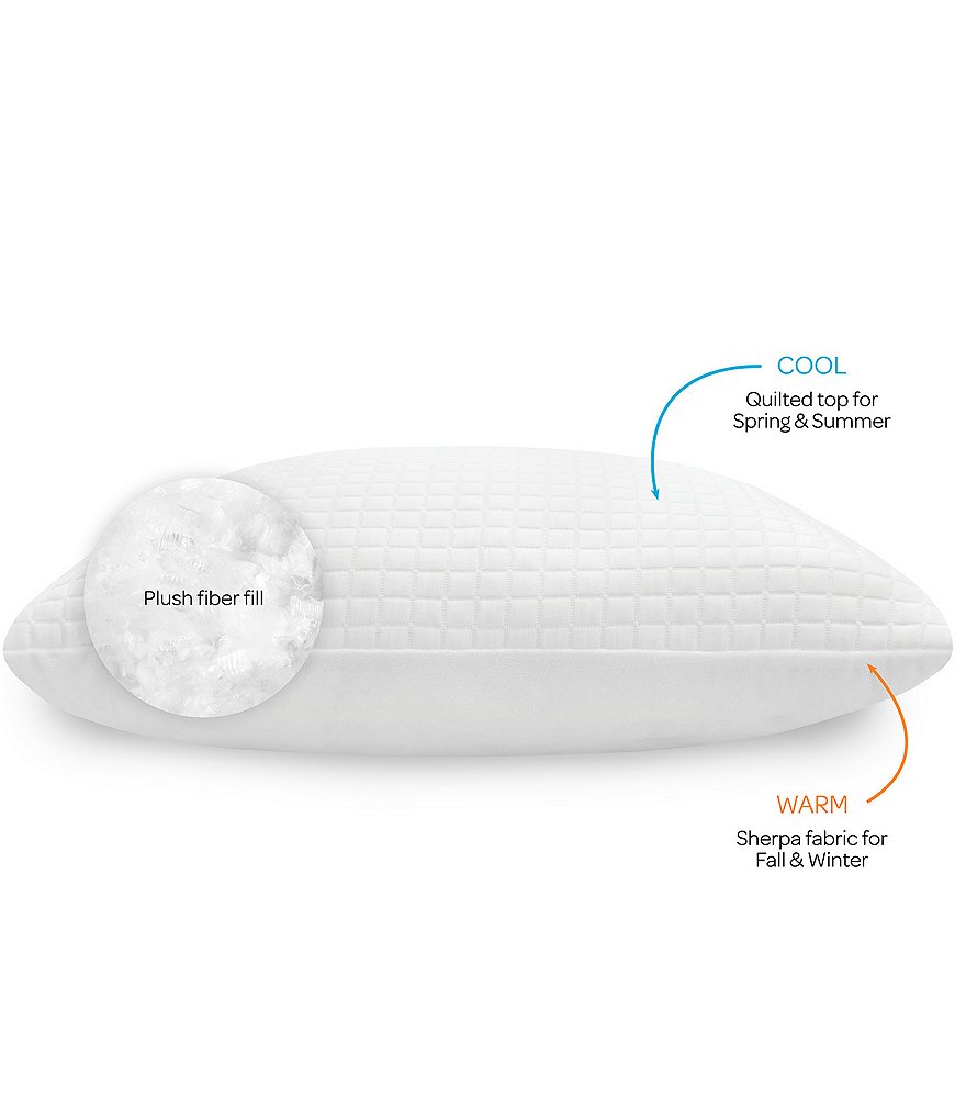 Sensorpedic All Seasons Reversible Fiber Bed Standard Pillow