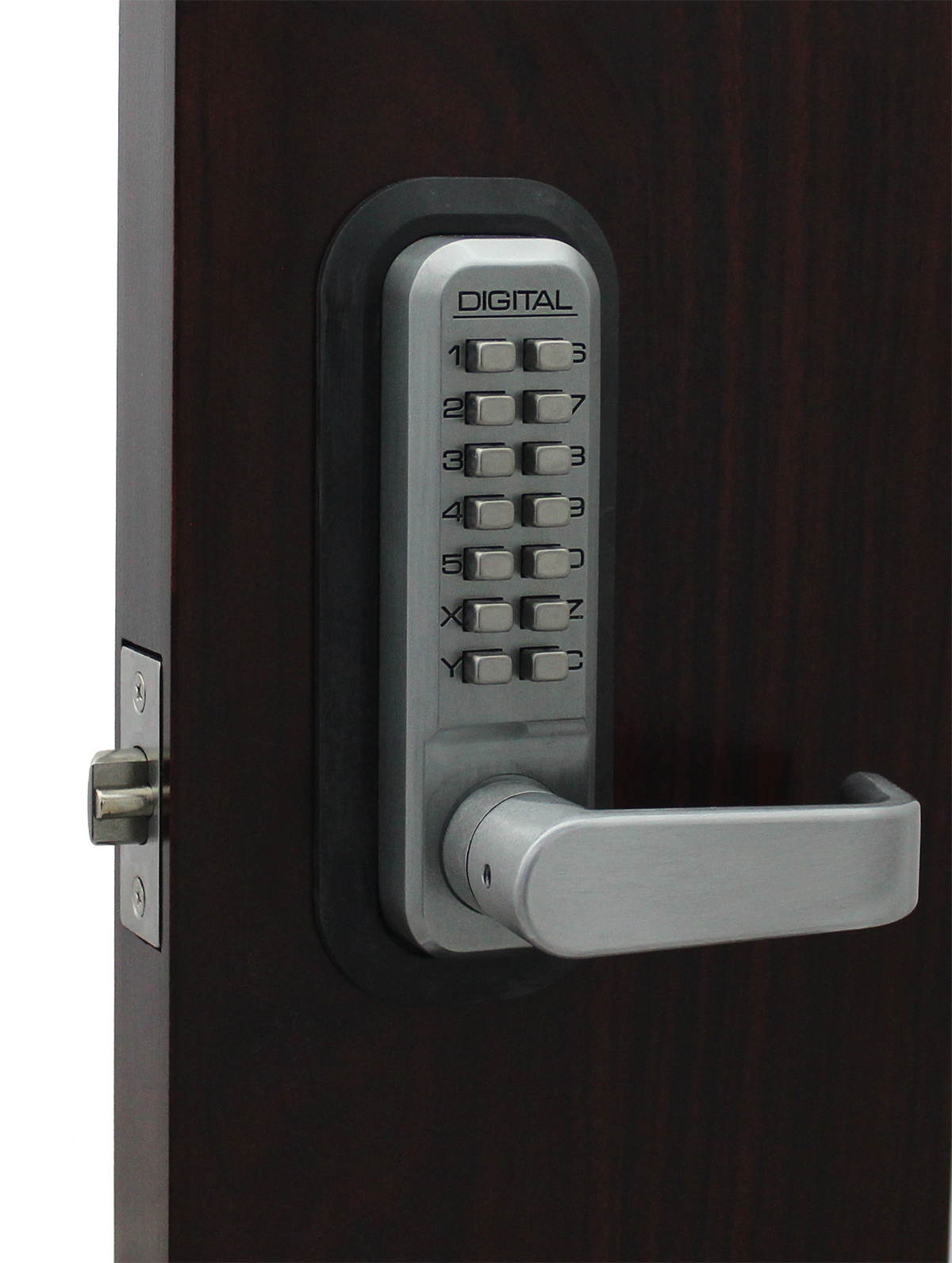 LockeyUSA Digital Door Lock 2835 Lever Handle with Double Combination, Marine Grade