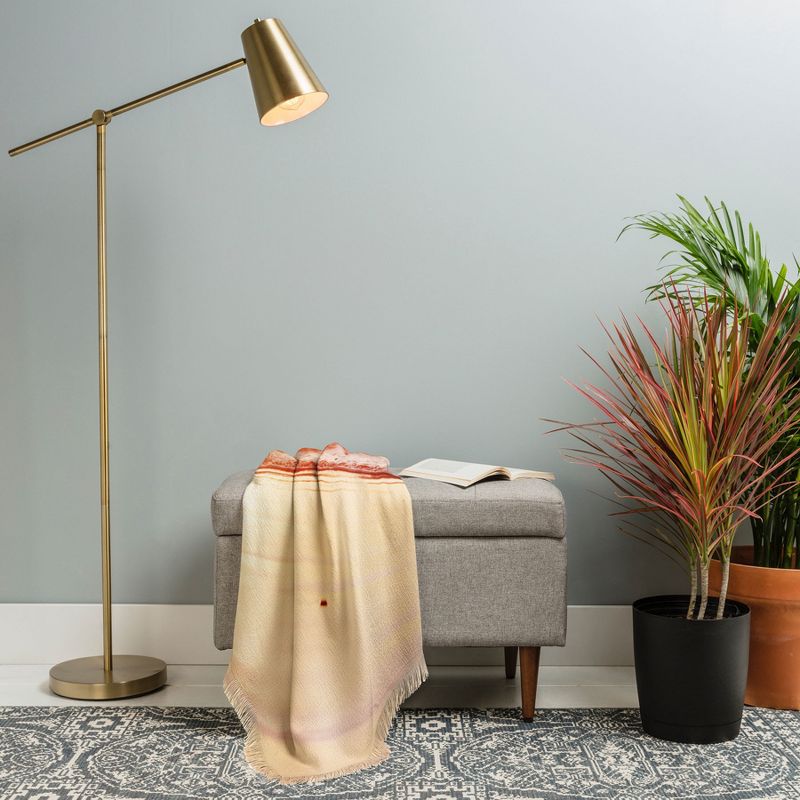 Bree Madden Sunset Tangerine Woven Throw Blanket - Deny Designs