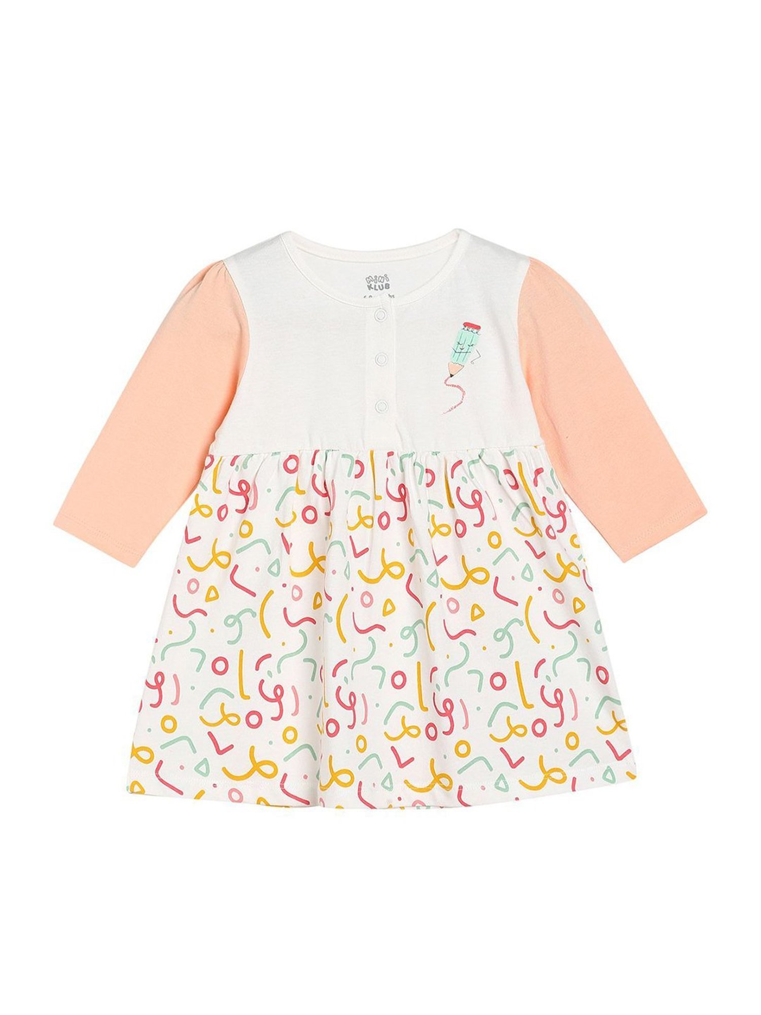 Nauti Nati Kids Blue Embroidered Dress