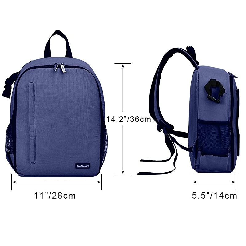 DSLR SLR Camera Backpack Bag for Mirrorless Cameras/Photographers, Camera Case Water-Repellent Compatible with Nikon Canon Sony Lens Tripod Accessories Photography Men Women (Small, Blue)