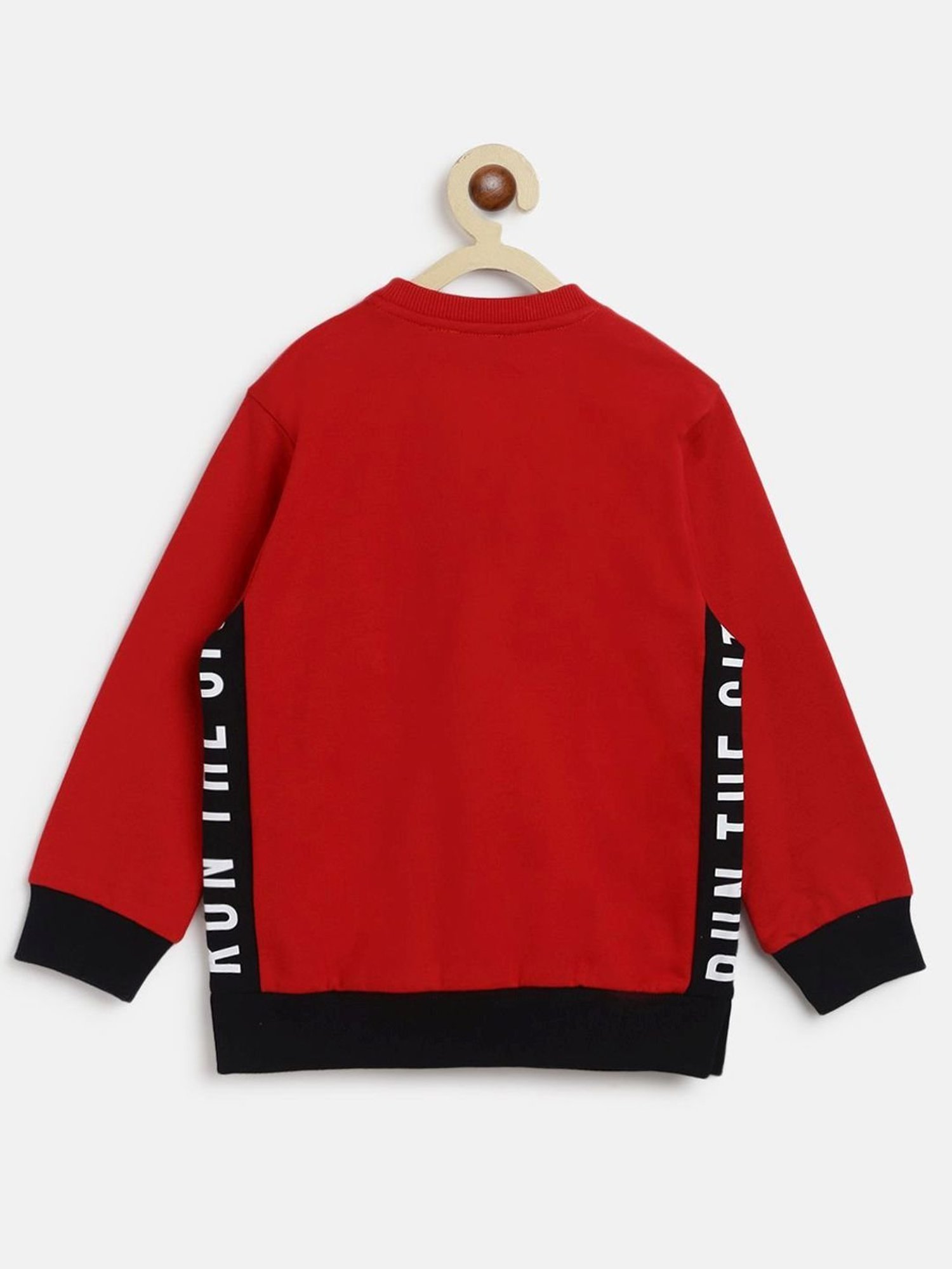 Chicco Kids Red & Black Cotton Printed Full Sleeves T-Shirt Set