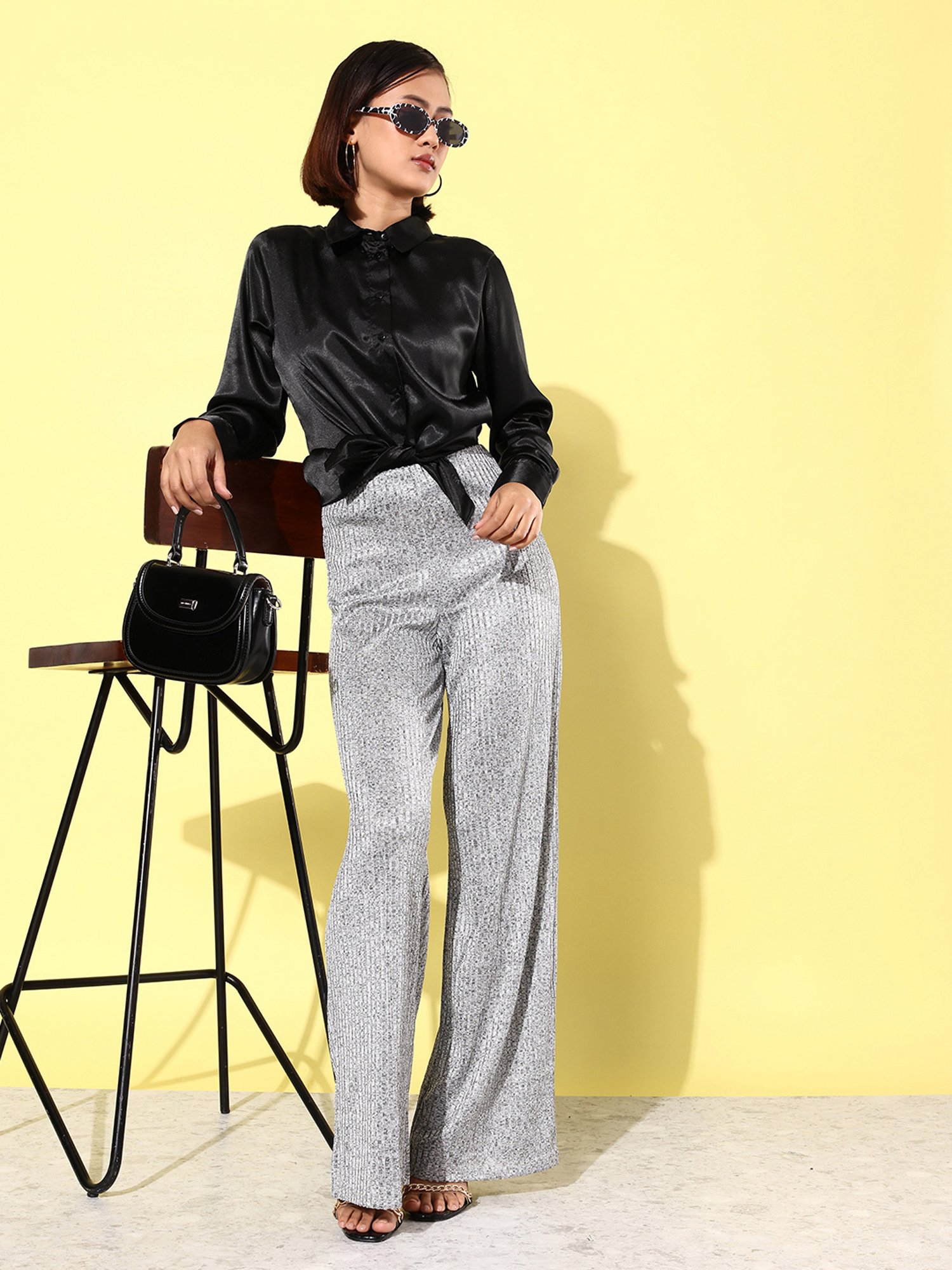 Anvi Be Yourself Black Regular Fit Shirt