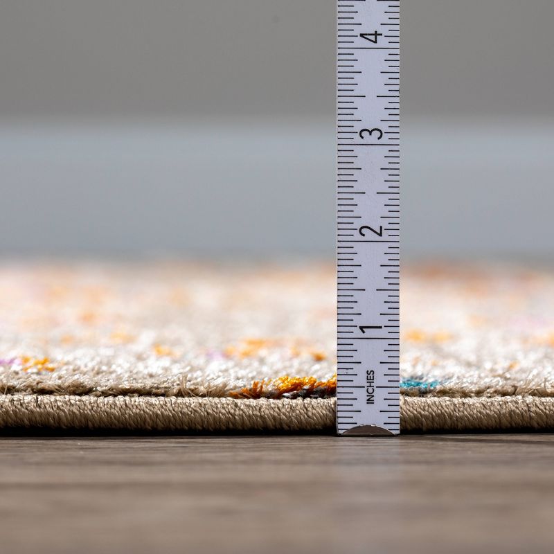 7'10"X10'8" Ivory Damask Woven Area Rug - Addison Rugs