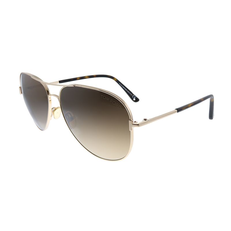 Tom Ford Clark TF 823 28F Unisex Aviator Sunglasses Rose Gold 61mm